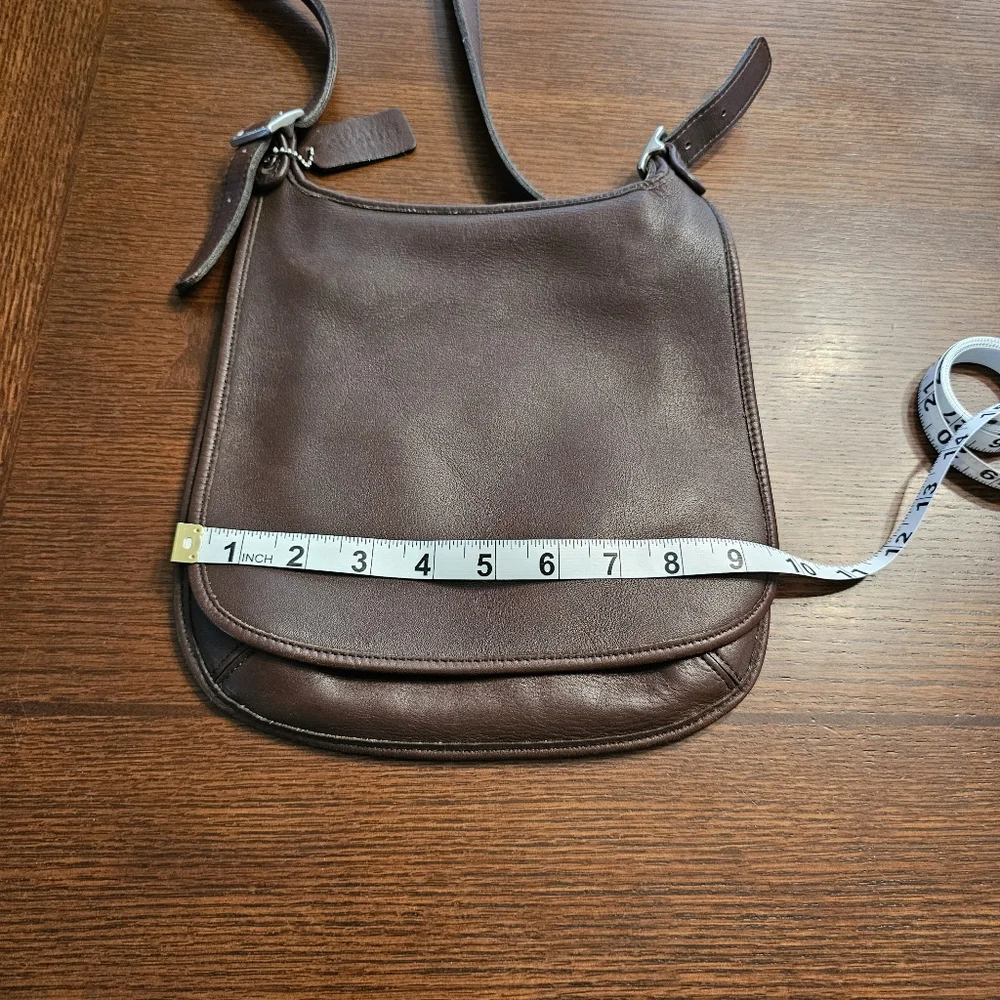 Coach Vintage Slim Hippie Flap Saddle Bag Brown 80D-9135 - Picture 11 of 14